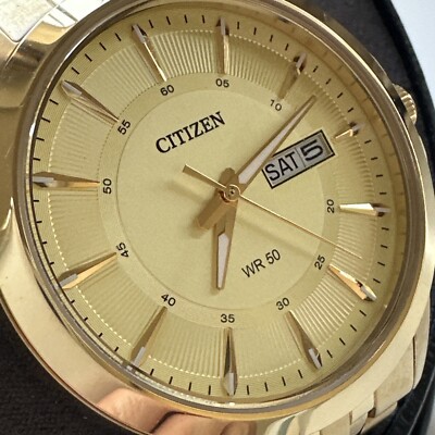 Citizen Quartz Champagne Dial Men's Watch BF2013-56P
