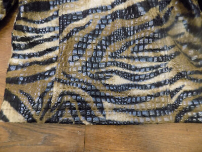 Selene Sport Jacket Full Zip Croc embossed Animal Print sz M Black