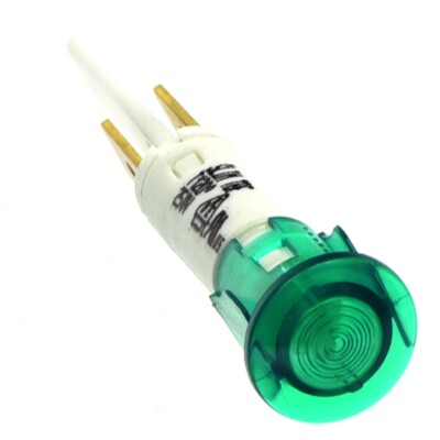 SIGNALLAMPE D 10MM GRÜN 230V ANSCHLUSS FLACHSTECKER 6,3MM VPE SMEG 50168 ALFA11