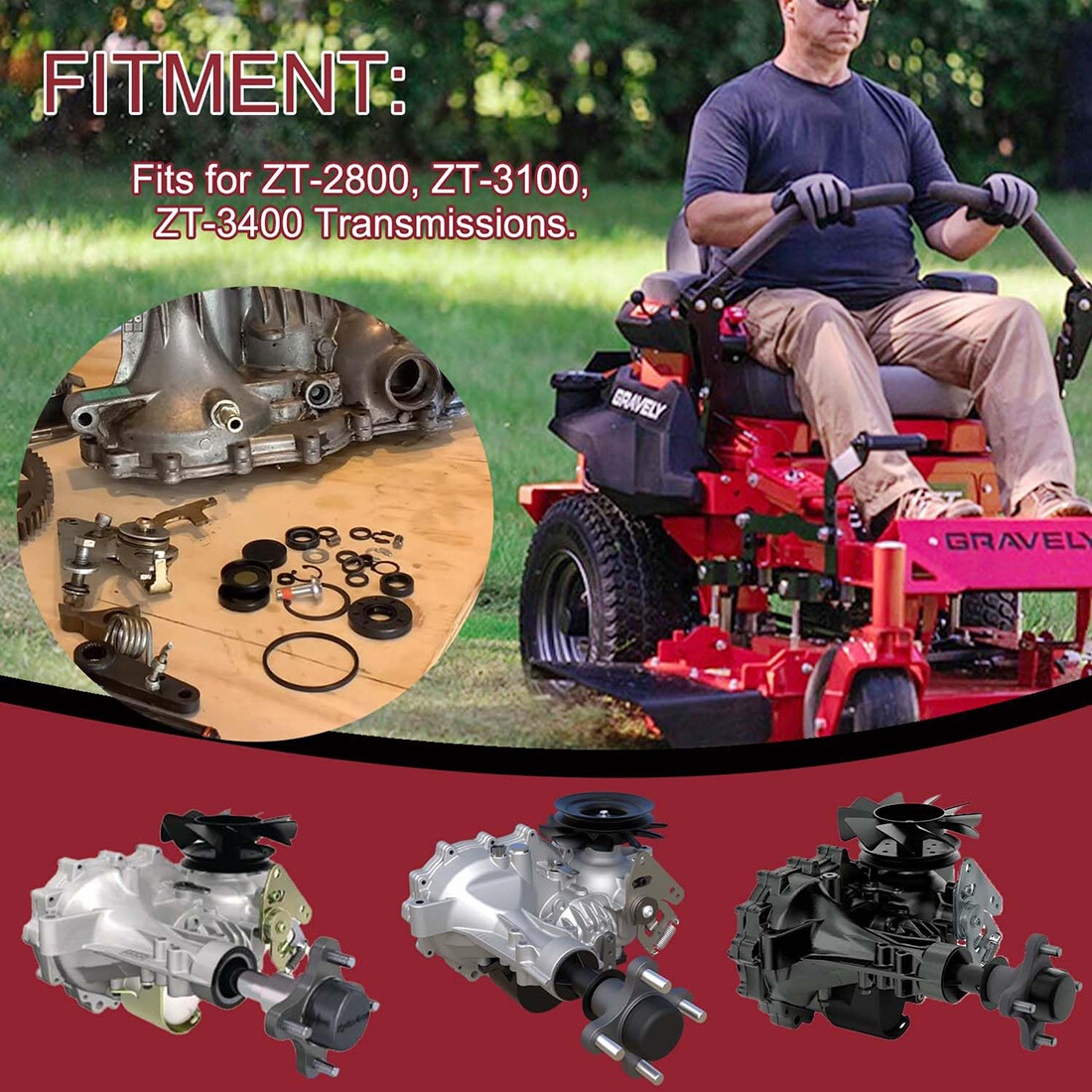 Hydro Gear 71410 72994 73107 Seal Kit for ZT2800, ZT3100, ZT3400 Transaxle eBay