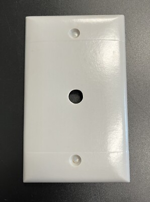 SIERRA P11GY GRAY COAXIAL TV WALL PLATE HOLE DRILLED OUT FOR COAX NO SCREWS