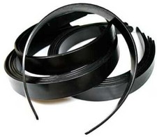 Bulk Set of 36 - 1" Thick Black Plastic Hair Headbands