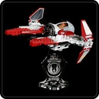 Display stand angled for Lego 75135 Obi Wan's Interceptor (A1016)