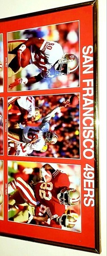 NFL STARLINE SAN FRANCISCO 49ERS VNTG AUTHENTIC TEAM POSTER FRAMED - Picture 3 of 11