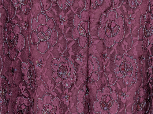 Candlelight & Champagne Top 28W 60" Bust Merlot Beads Mesh Cocktails Wedding - Picture 8 of 10