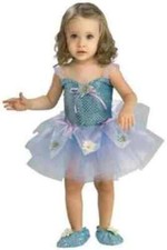 Blue Daisy Ballerina Costume 6-12 months Leotard with tutu sequins bows flowers