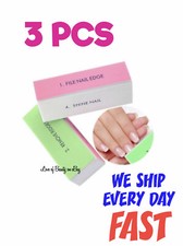 3 PCS - 4 Way Buffer Shine File Polish Nail Art Professional Salon Beauty Tool