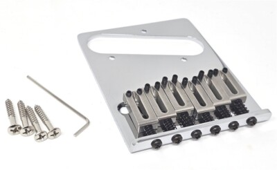 True Custom Shop  Gotoh Brass Bridge w/h Steel Saddles Fits Fender Modern Tele