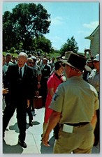 West Branch Iowa - Former President Eisenhower and Wife - Ike and Mamie Postcard
