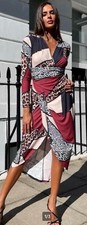 Ladies Long Sleeve Midi dress with Drape detailing size UK  18 Wedding RRP £45