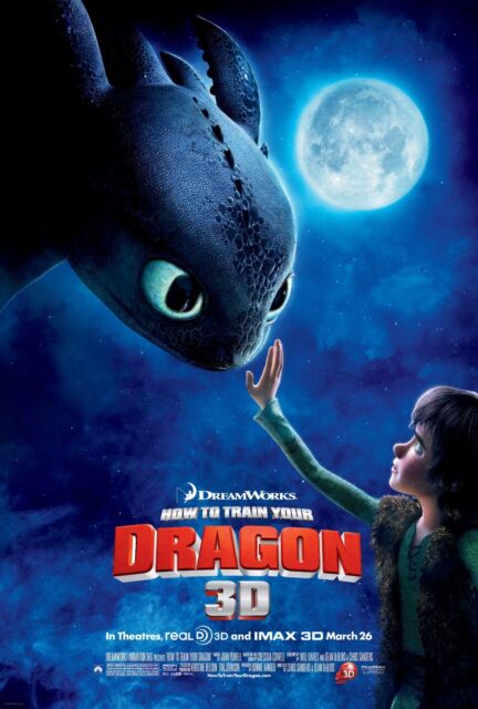 HOW TO TRAIN YOUR DRAGON POSTER A4 A3 A2 A1 CINEMA MOVIE FILM LARGE FORMAT