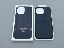 Image of GENUINE OFFICIAL APPLE SILICONE CASE WITH MAGSAFE FOR IPHONE 16 PRO MAX BLACK