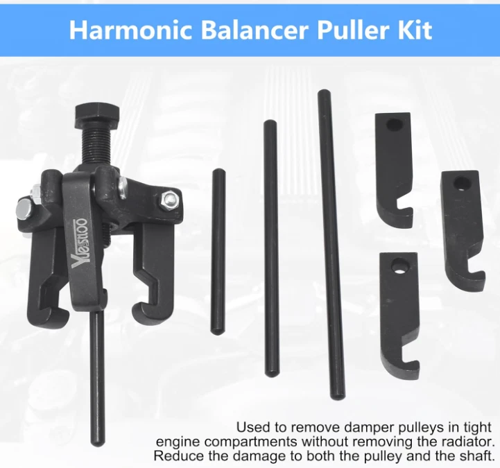 Kit de extracción de polea de manivela extractor balanceador armónico motor varilla automática LS GM Foto 2 de 4