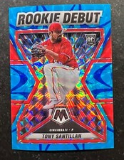 2022 Panini Mosaic Rookie Debut Mosaic Reactive Blue Tony Santillan #2 63/99