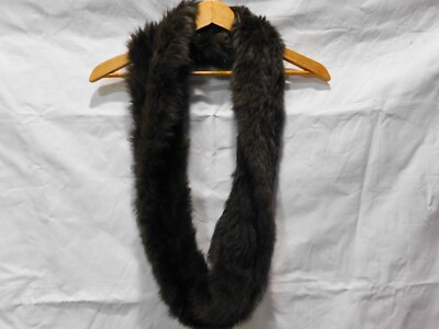 525 AMERICA LUXE 100% rabbit Fur Infinity scarf 10''x27'' drop