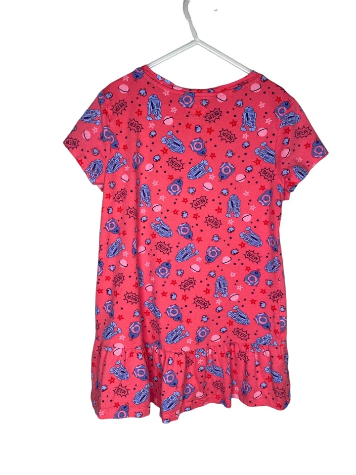 Платье для девочки пуловер Star Wars Pink BLue R2D2 BB8 размер L(10) - Изображение 3 из 4