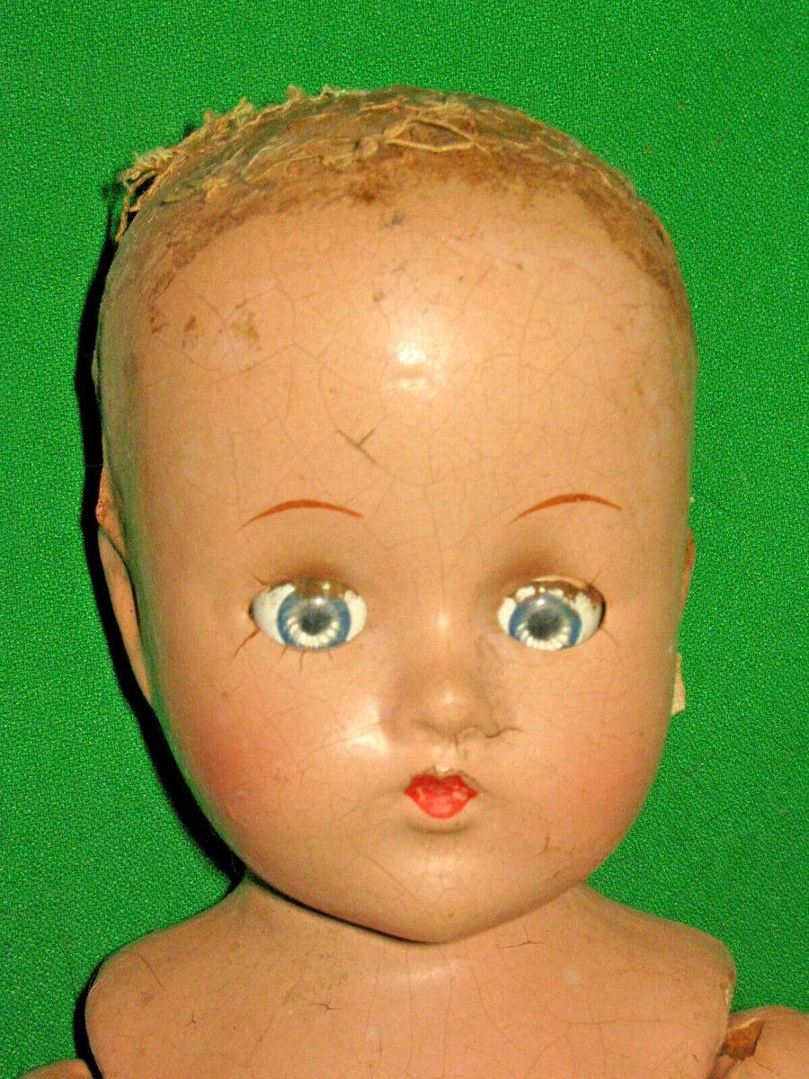 Composition Lady Doll for Repair or Parts 17