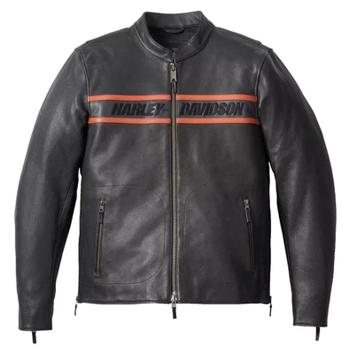 TRICORE ENTERPRISES Harley Davidson Motorcycle Jacket Leather Victory Lane II Jacket By TriCore
