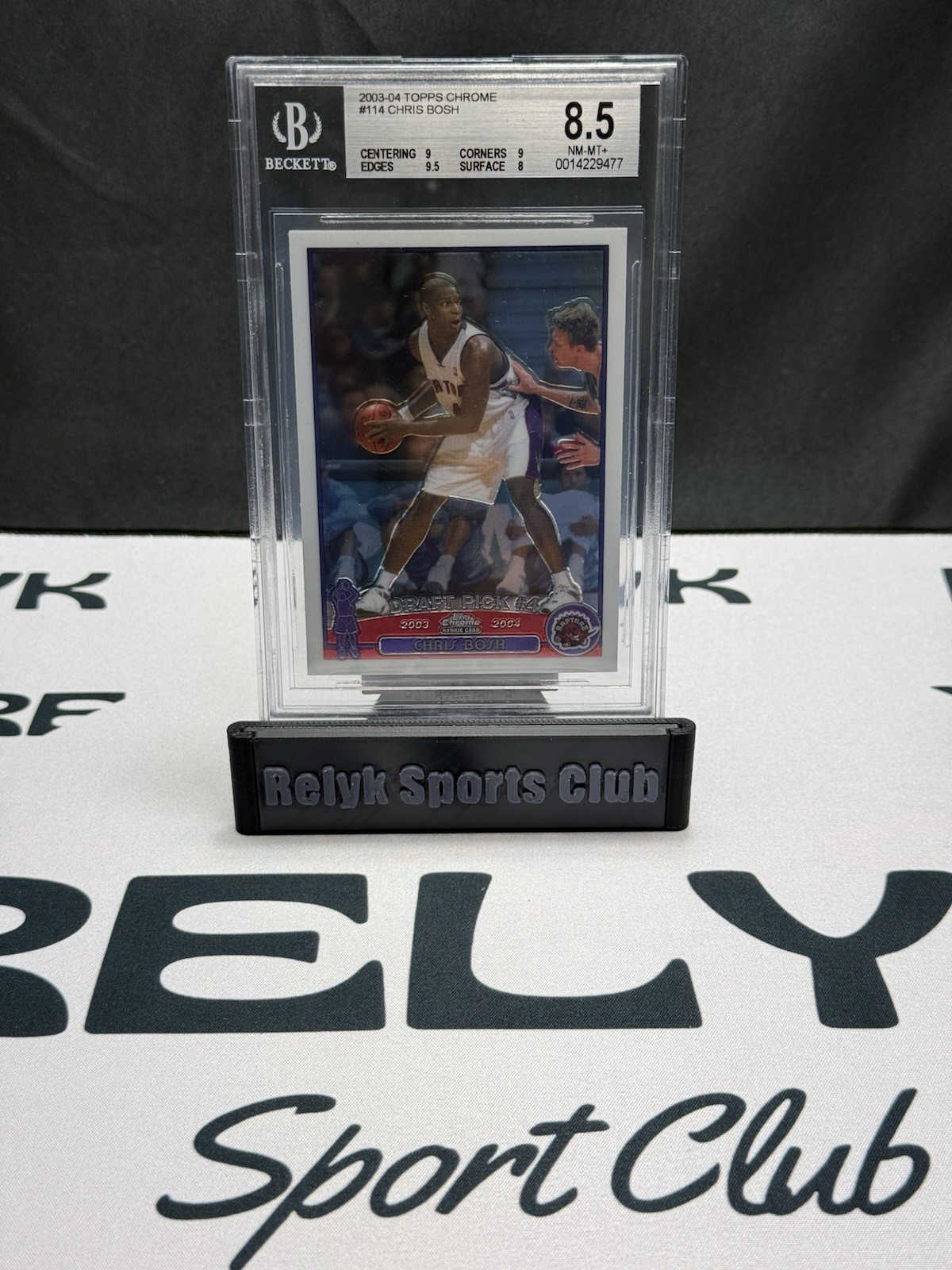 2003-04 Topps Chrome Chris Bosh #114 Draft Pick Toronto Raptors BGS 8.5