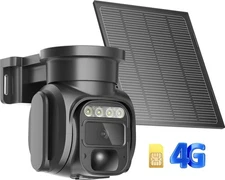 4G LTE Cellular Security Camera No WiFi Solar Outdoor 2K Night Vision & SIM Card
