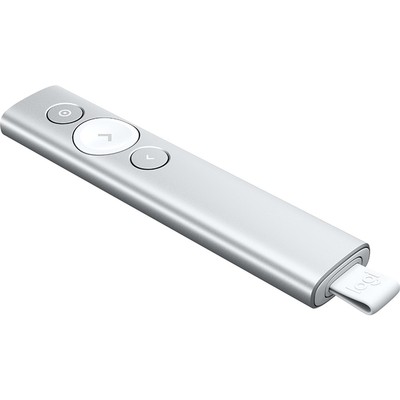 Logitech Spotlight Präsentationsfernbedienung Bluetooth/RF USB 30m silber