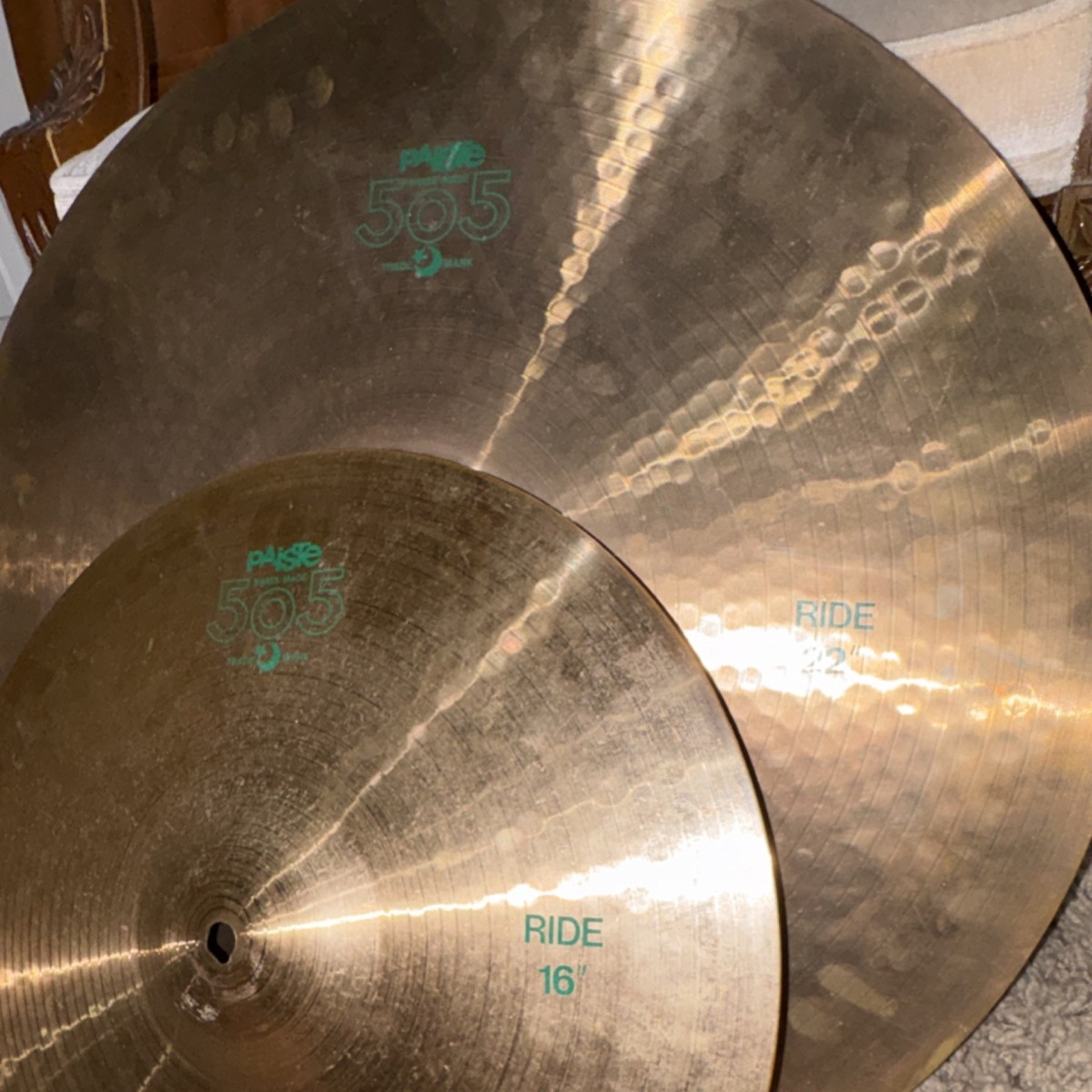 Paiste 505 Ride Cymbals Set 16