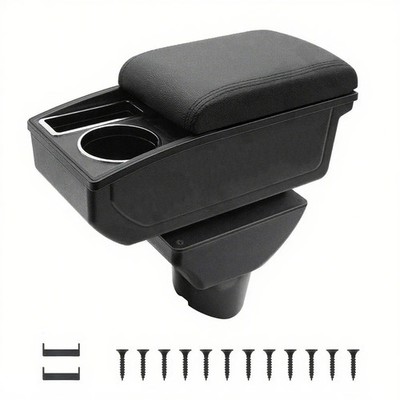 Armrest Box For Hyundai I20 Double Layer Space Storage Box With Cup Holder