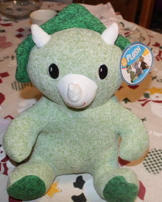 FUN HOUSE CUDDLE BUDDIES TRICERATOPS-GREEN