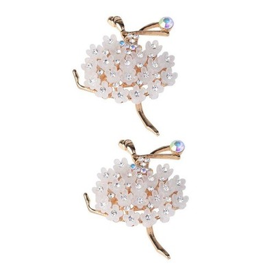 2x Ballett Mädchen Strass Kristall Verzierung Flatback Taste DIY Finden