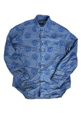 Gitman Bros Men’s Shirt Size L New Blue 100% Cotton Made In USA