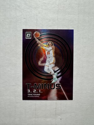 2022-23 Panini Donruss Optic #5 Trae Young T-Minus 3...2...1... Black Prizm 1/1