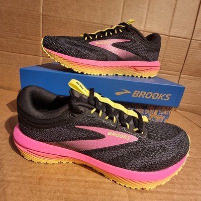 Brooks Revel 7 Damen Laufschuhe UK5, schwarz/pink, Premium Workout Sneaker