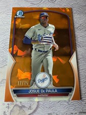 2023 Bowman Chrome Sapphire Prospects Image Variation Josue De Paula Orange /75