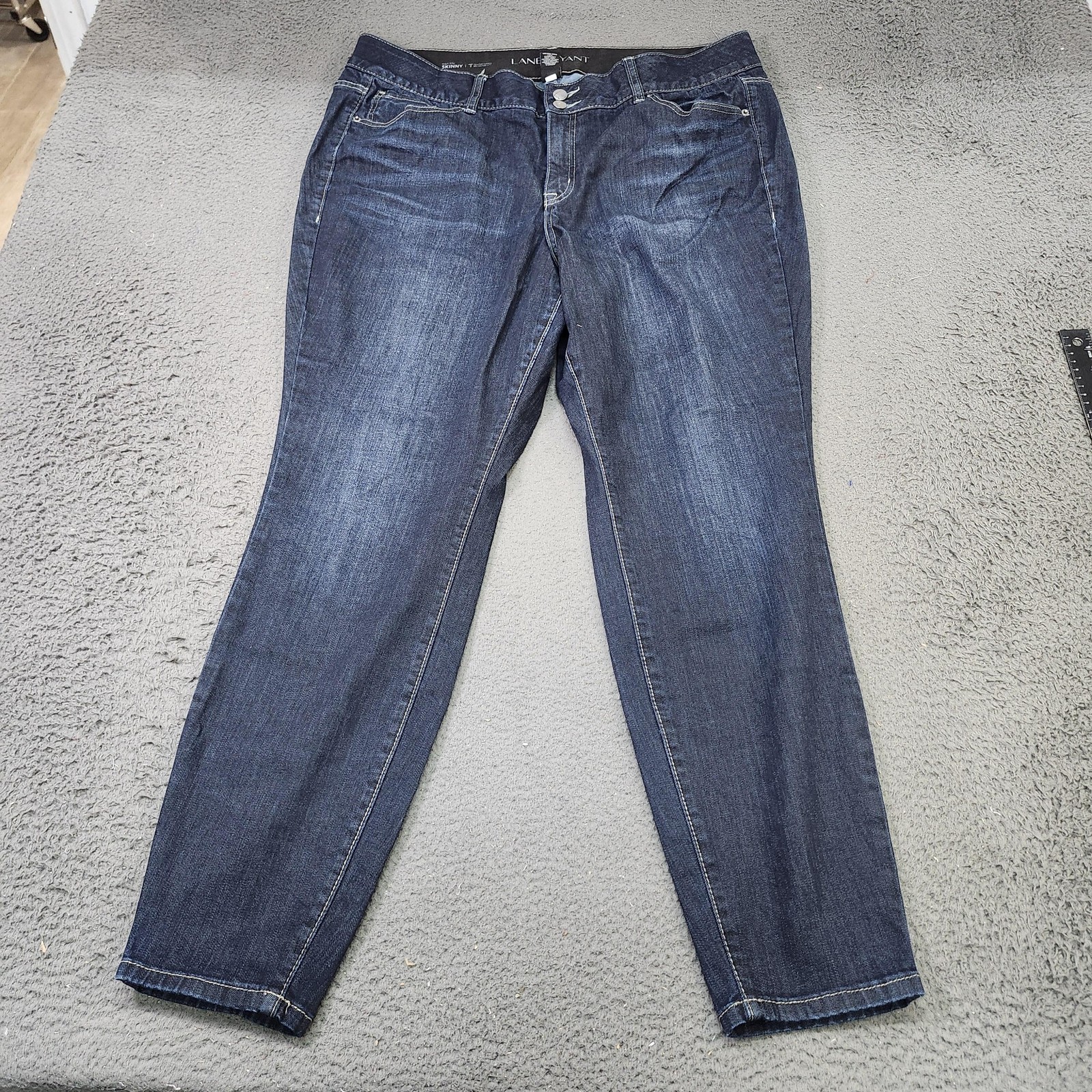 Lane Bryant Jeans Womens 18 Blue Wash High Rise Skinny Stretch Tummy Denim