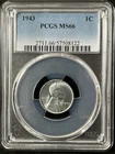 1943  1C Lincoln Wheat One Cent  PCGS MS66  57508122