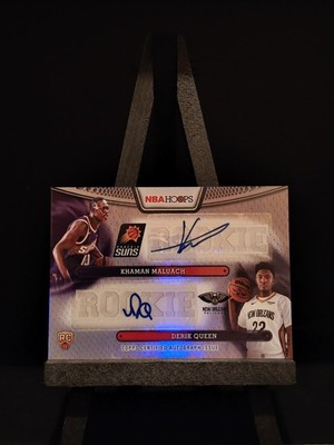 2025-26 Topps NBA Hoops Khaman Maluach Derik Queen Dual Rookie Auto RC