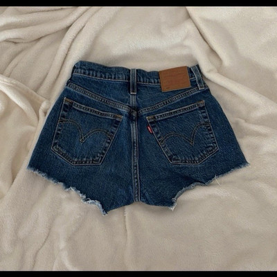 Levi's 501 Original Damen Denim Jeans Shorts Blau W23 High Waist kurze Hose