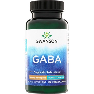 Swanson Gaba 500 mg 100 Capsules