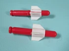 Lot of 2 Vintage 1981 Kamco Saturn Jupiter Robot 13" RED MISSILE Weapon Part