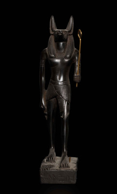 Authentic Ancient Egyptian Antiques Rare God Anubis Statue Figurine Authentic BC