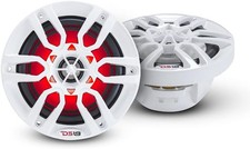 DS18 NXL-6 6.5  100W RMS 2-WAY COAXIAL MARINE SPEAKERS WHITE w/ RGB LED LIGHTS