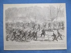 1885 Civil War Print - Battle of Stones River, Murfreesboro, Tennessee -FRAME IT