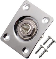 Square Metal 1/4 Output Jack Plate Input Jack Socket for Electric Guitar Bass...