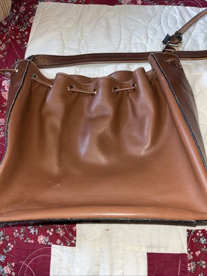 Talbots Camel Color Bucket Shaped Handbag