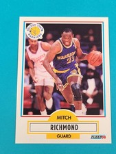 1990-91 Fleer #67 Mitch Richmond Golden State Warriors BASKETBALL Card 9B