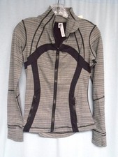 Lululemon Athletica Forme black/gray Jacket Women's Sz 4 athletic yoga - NWT