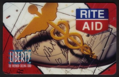 Rite Aid Karte Mit Medizinischem Emblem (2. Ausgabe) Serie 'D' Telefonkarte