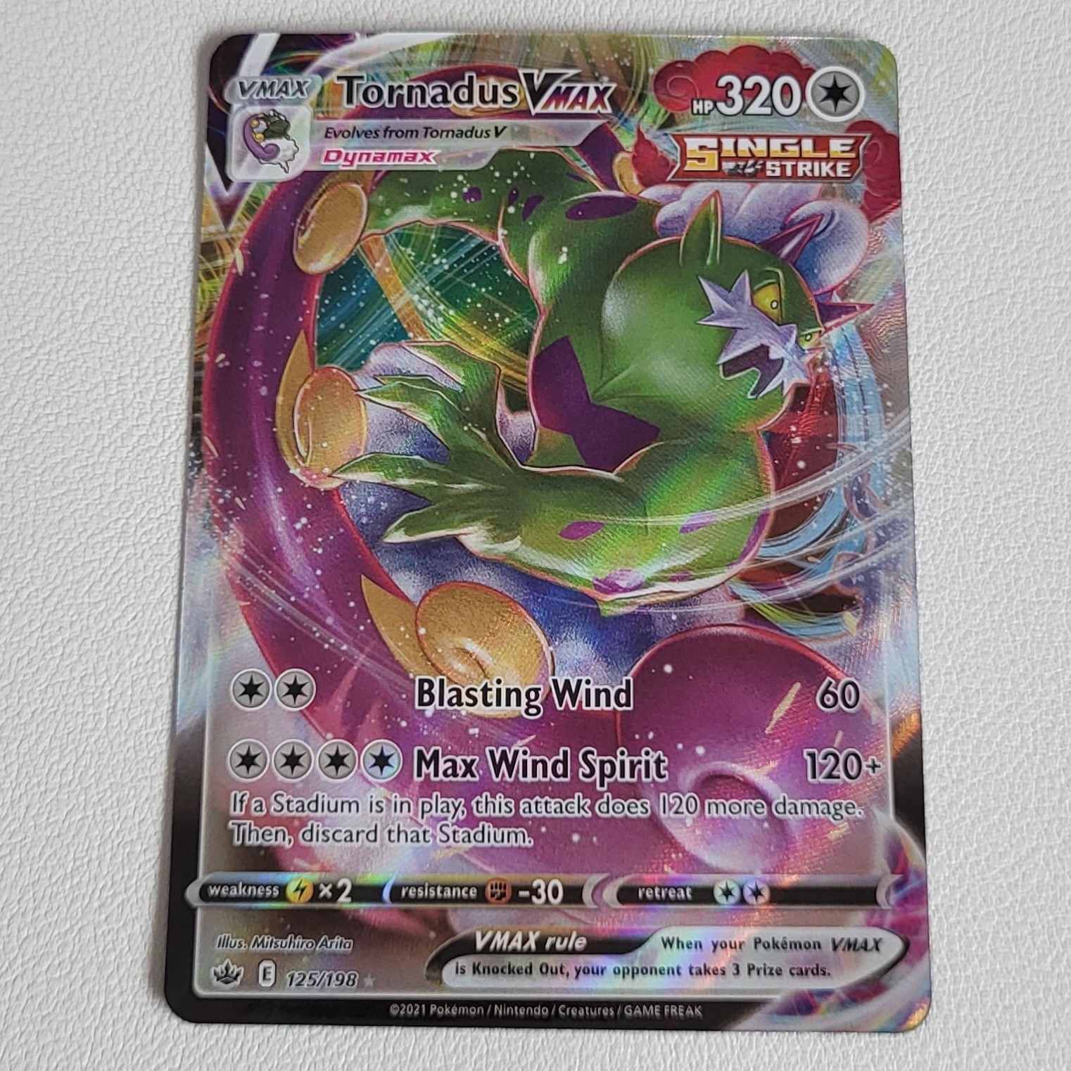 Tornadus VMAX 125/198 Pokemon TCG Chilling Reign NM