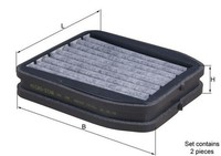 NEU - Mahle LKK165/S Filter, Innenraumluft FüR MERCEDES-BENZ