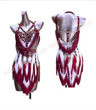 jz Handmade Women Samba Ballroom Swing Salsa Rumba Latin Dance Dress RHYTHM